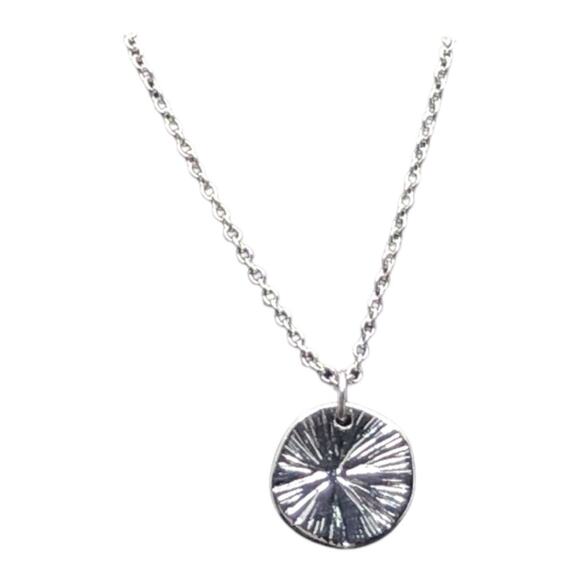 LC Lauren Conrad NIP Silver Tone Double Strand Sand Dollar Pendants Necklace - Picture 6 of 11